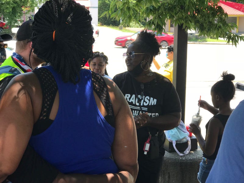 Activist Lisa Bailey Speaks to Protesters - Emily Gill