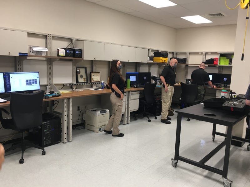 Burlington County officials invited members of the press to visit their new forensic laboratory.