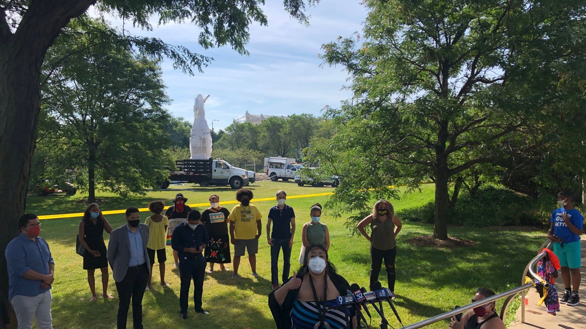 Italian American Leaders Want To Talk To Protesters, Ask For Peace After Violence Erupted At Christopher Columbus Statue
