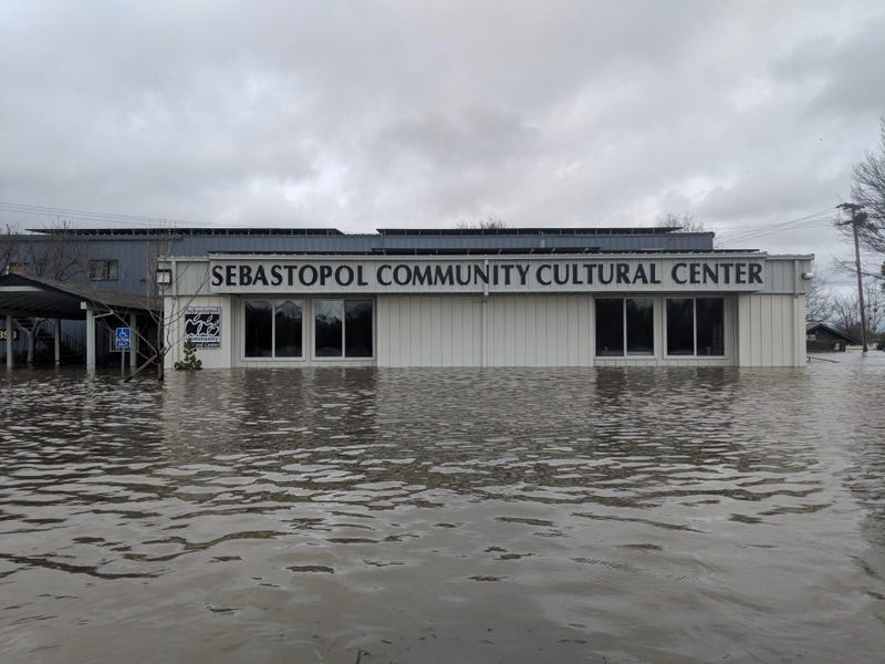 Flooded Sebastopol Community Cultural Center