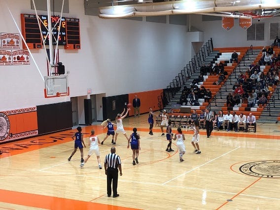 Monacan High School plays James River High School on February 14, 2020. Both teams are in the state semifinals on Tuesday, March 10th. (Matt Demlein, WRVA)