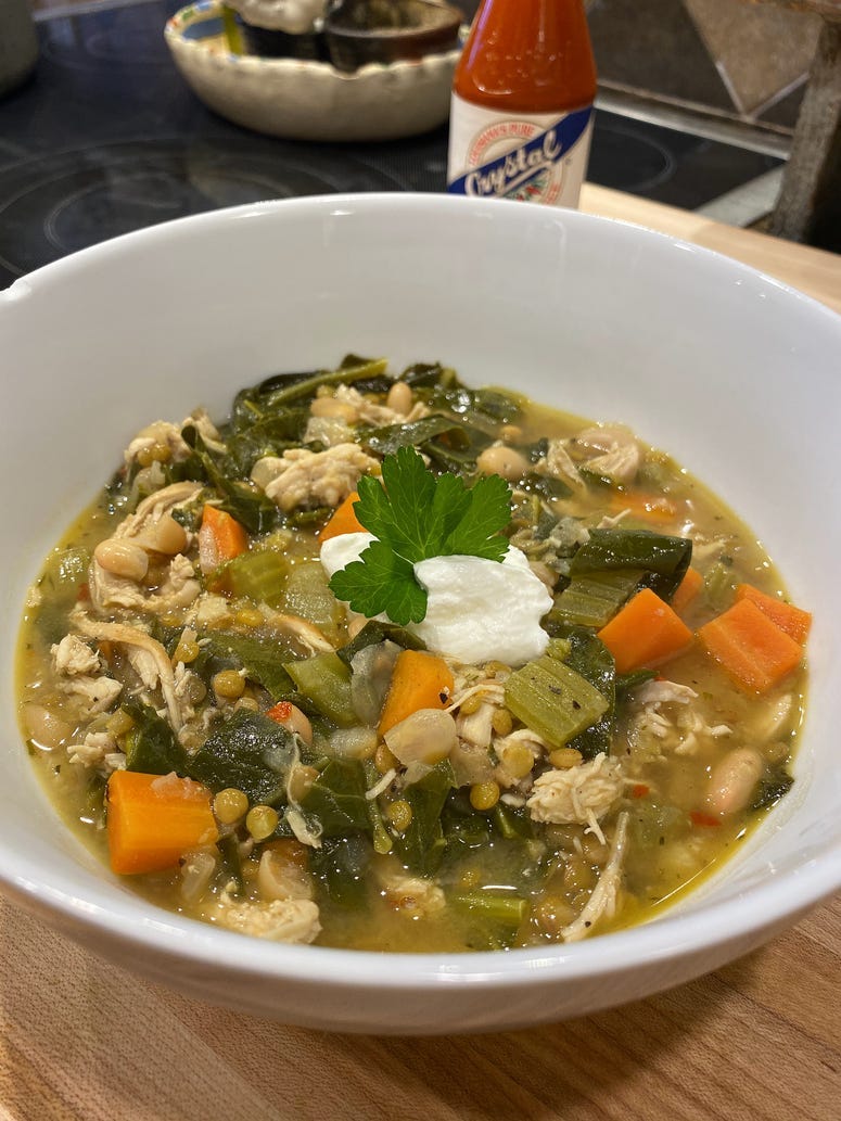 chicken collard greens soup