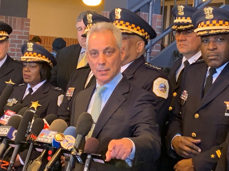 Mayor Emanuel addressed the media Tuesday at Navy Pier after hearing the charges against Jussie Smollett were dropped.