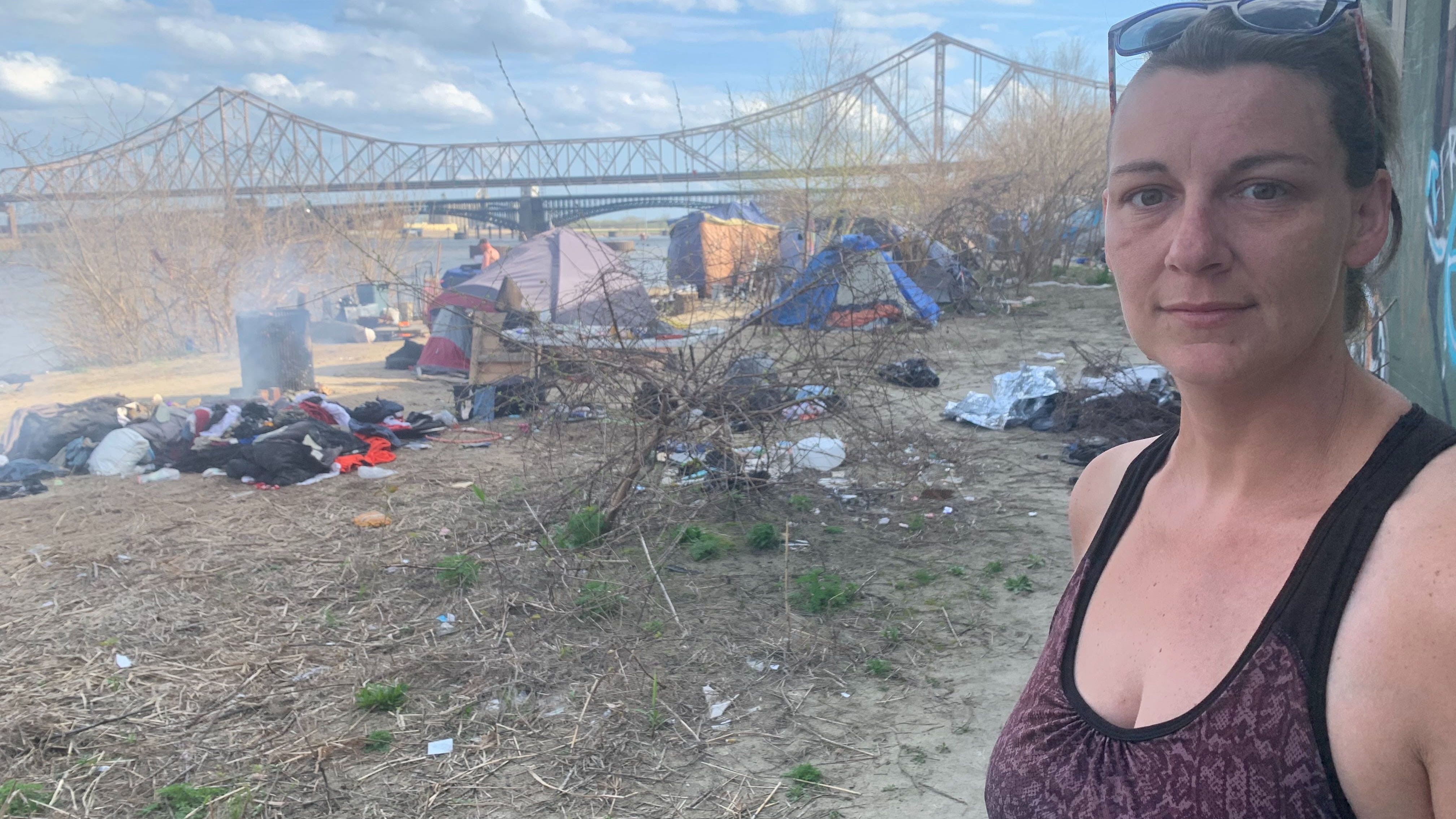 Riverfront homeless tent city endures during coronavirus outbreak