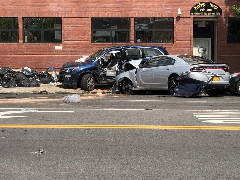 Cyclist crash Midwood