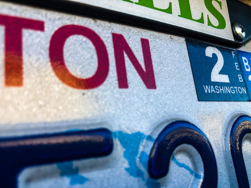Washington Car Tabs License Plate