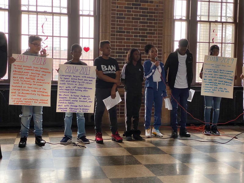 For three years now, a West Loop elementary school has been trying to change the name of a park in the North Lawndale neighborhood. And on Monday, they had what they called a "teach-in" at the park.