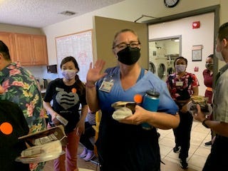 We're giving out Hero High 5's to those essential workers who are still going out and working for a more United San Diego. We teamed up with Panera Bread and delivered lunch to healthcare workers at Grossmont Post Acute Center on Friday (April 24). Pa
