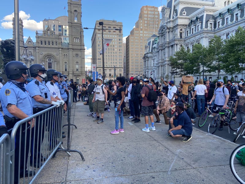 Protesters at Dilworth Park