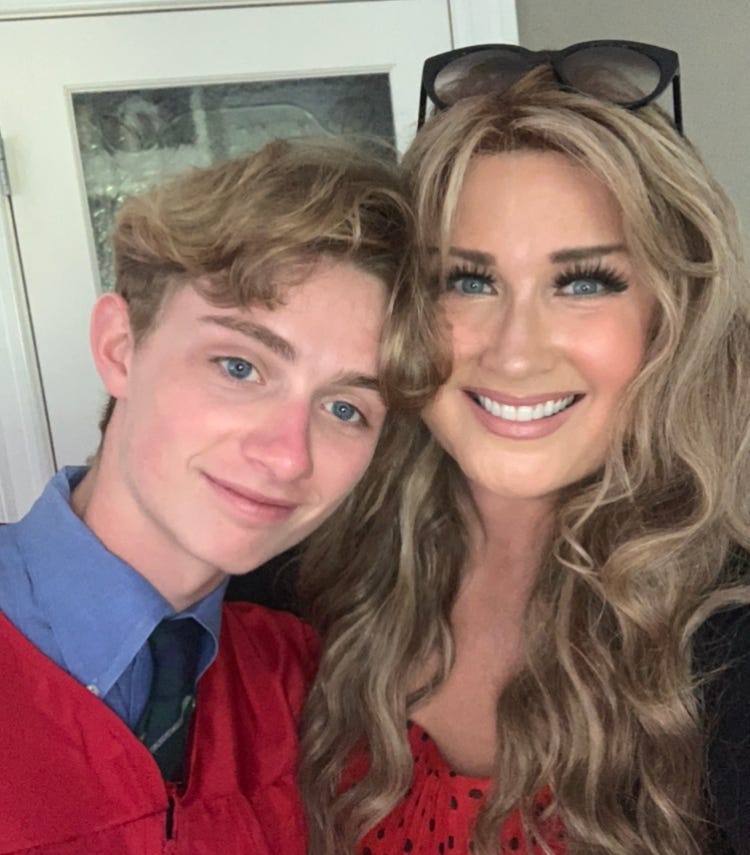 Christine Lee with her son, Alexander