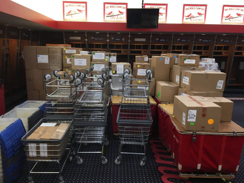 Cardinals moving day, trucks
