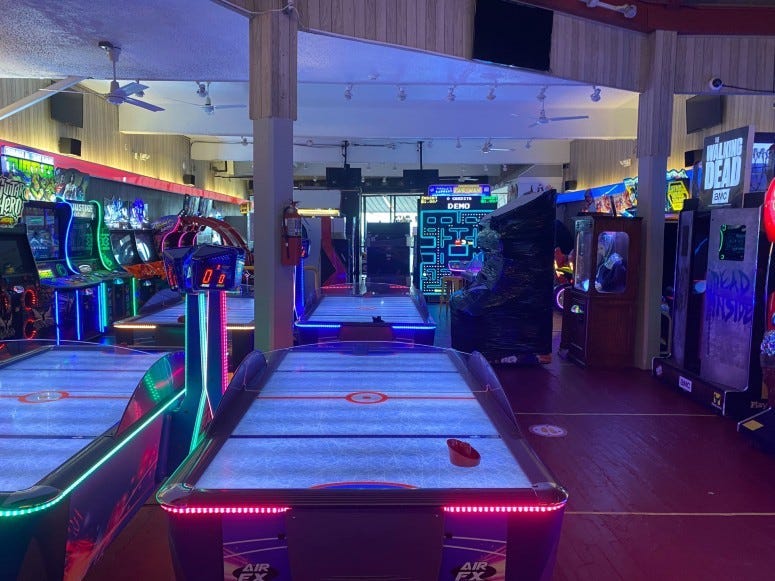 Inside of Jilly's Arcade in Ocean City, New Jersey