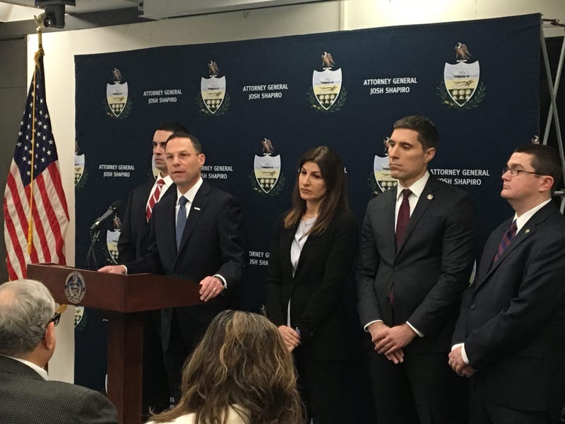 Josh Shapiro announces corruption charges against Pa. state Rep. Movita Johnson-Harrell.