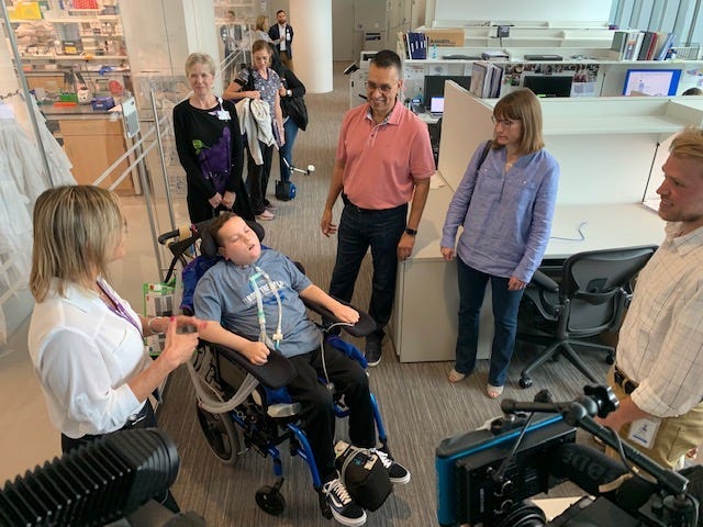 A Park Ridge teenager battling brain cancer is getting a first hand look at where his fundraising money is going.