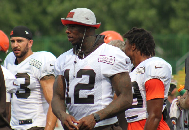 Browns receiver Josh Gordon attends practice on Aug. 20, 2018