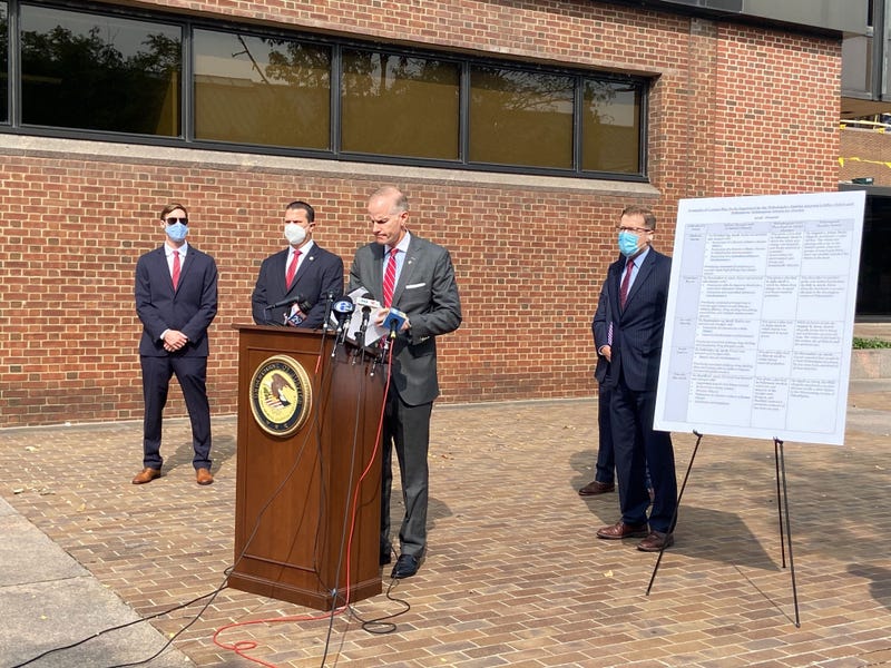 U.S Attorney Bill McSwain at a press conference 