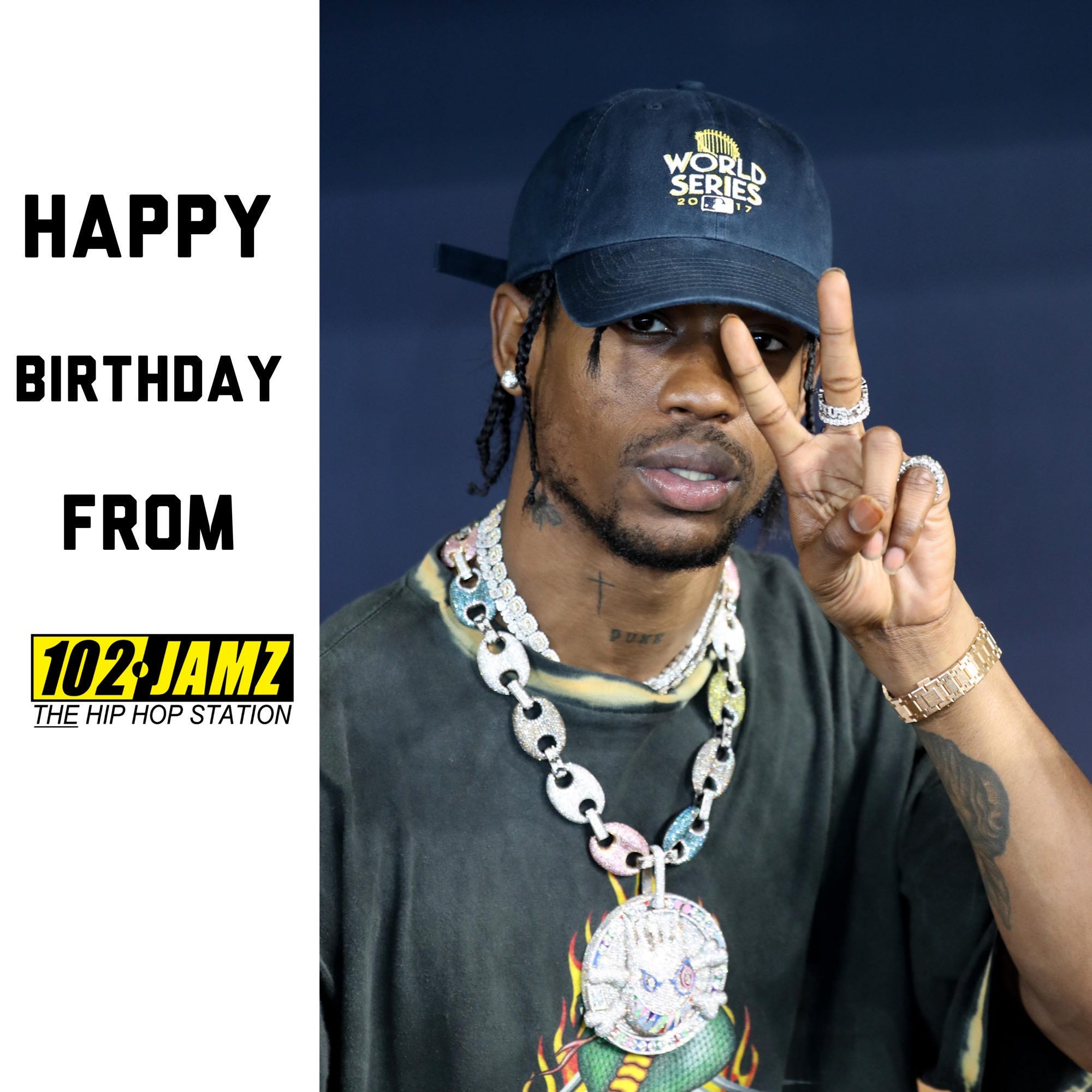 Travis Scott, 102 JAMZ, Happy Birthday