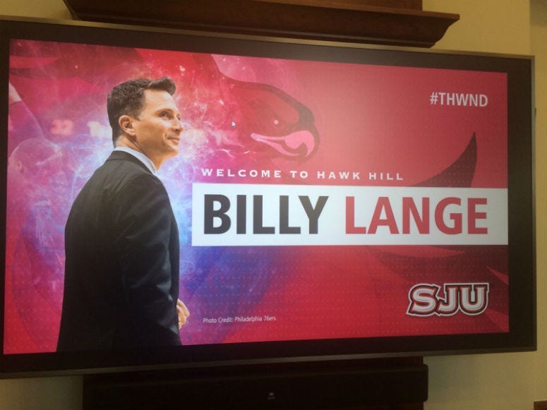 Bill Lange takes over for Phil Martelli, who was let go after 24 seasons as head coach of St. Joseph's University's basketball team.