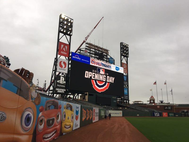 Scoreboard at Oracle Park