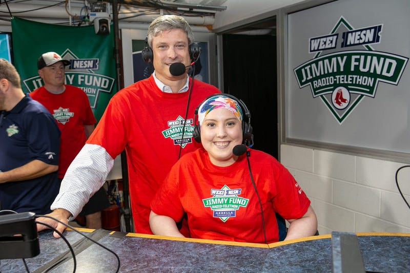 Madison Paskell, 16, B-All Leukemia, with Dr. Andrew Place.