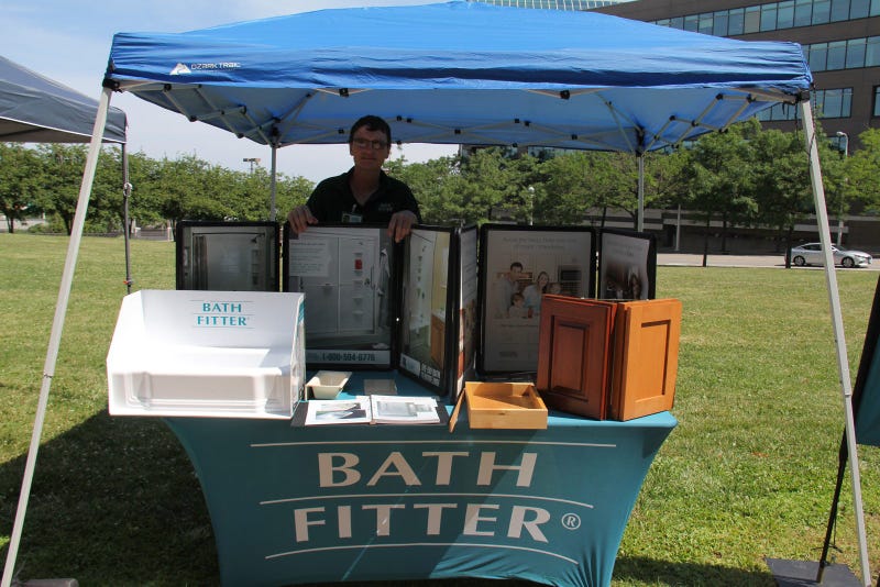 Allie Young, 36, breast cancer, with her family, Dr. Hal Burnstein, and OMF.