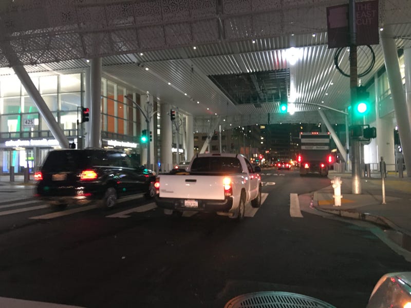 Fremont Street beneath Transbay Transit Center April 26, 2019