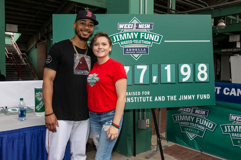 Mookie Betts and Madie Miller, 17, rhabdomyosarcoma. 