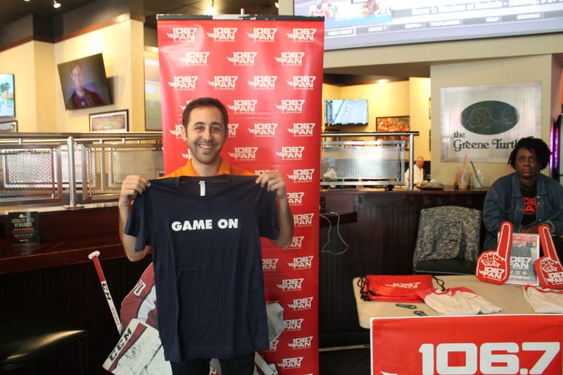 The 106.7 The Fan Street Team joins Grant & Danny as they broadcast live at The Greene Turtle during Game 1 of the Capitals vs. Lighting.