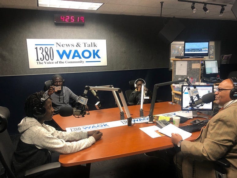 Derrick Boazman with Kwasi Agyemang, Nana Agyemang, Kofi Agyemang