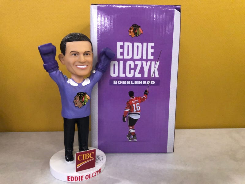 "Hockey Fights Cancer" Eddie Olczyk bobblehead
