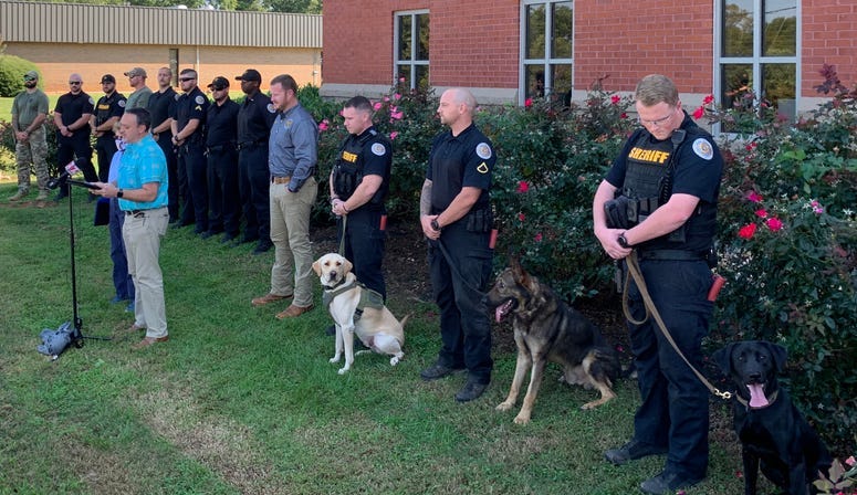 Anderson County Sheriff's Office receives donation for fallen K9 officer.