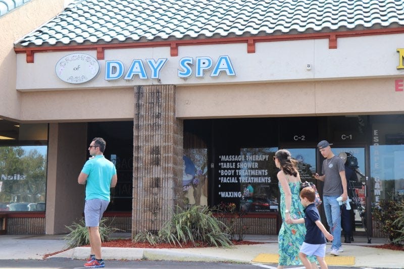 Orchids of Asia Spa, Jupiter, Florida where New England Patriots owner Robert Kraft allegedly solicited prostitution. 
