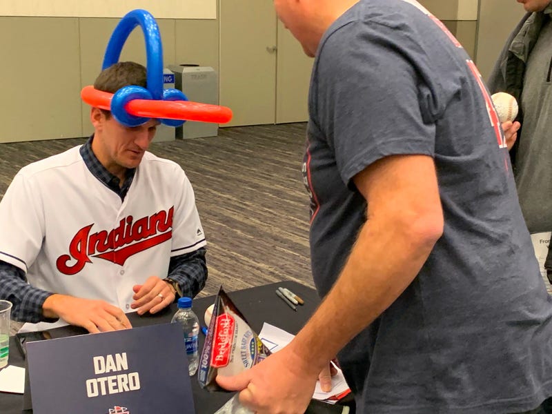 Dan Otero had the best hat in the building