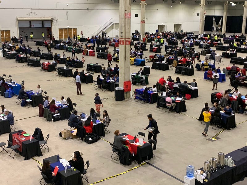 Hundreds of Chicago high school students were accepted to college on the spot Tuesday at Navy Pier.