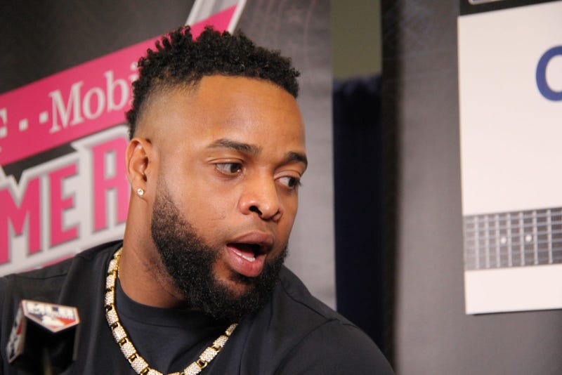 Sean Collier's sister walking onto Fenway.