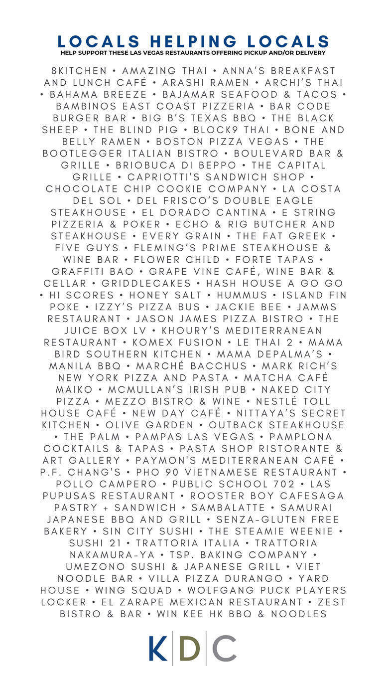 Restaurants offering takeout and/or delivery