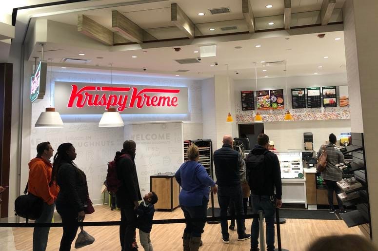 Krispy Kreme announced Tuesday the opening of its first downtown Chicago location in Block 37. 