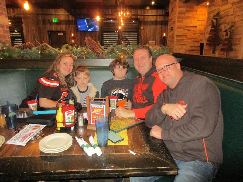 Hannah Serpa, 3, b-cell acute lymphoblastic leukemia, with Brock Holt.