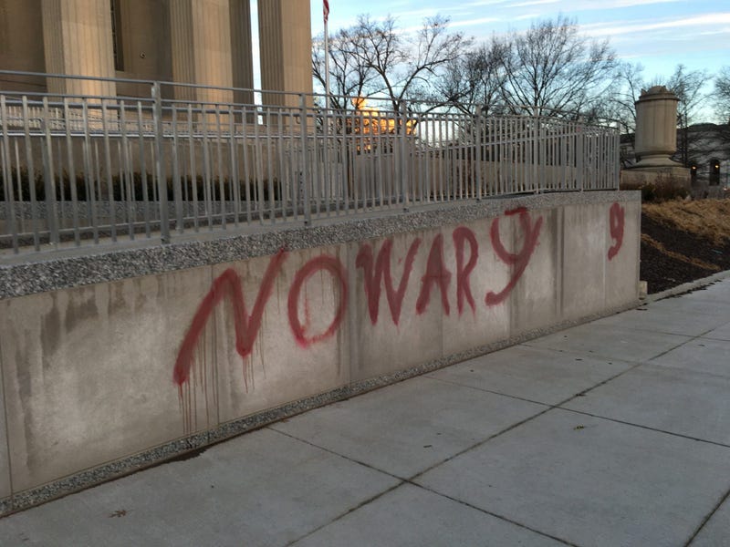 soldiers memorial vandalized 