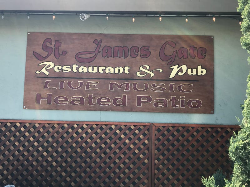 St. James Gate pub in Belmont was seen serving food and drink in its barroom despite a statewide shelter in place order. 