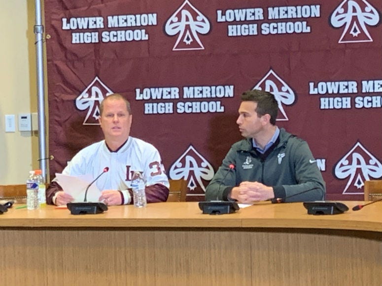 Lower Merion head basketball coach Gregg Downer.
