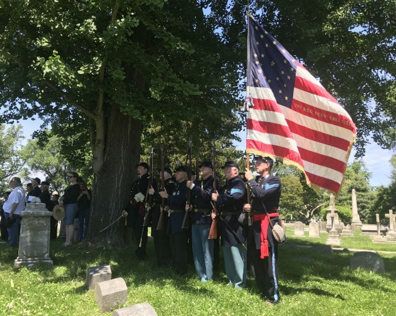 A special service was held Sunday honoring some of the region's Civil War veterans at Laurel Hill Cemetery.