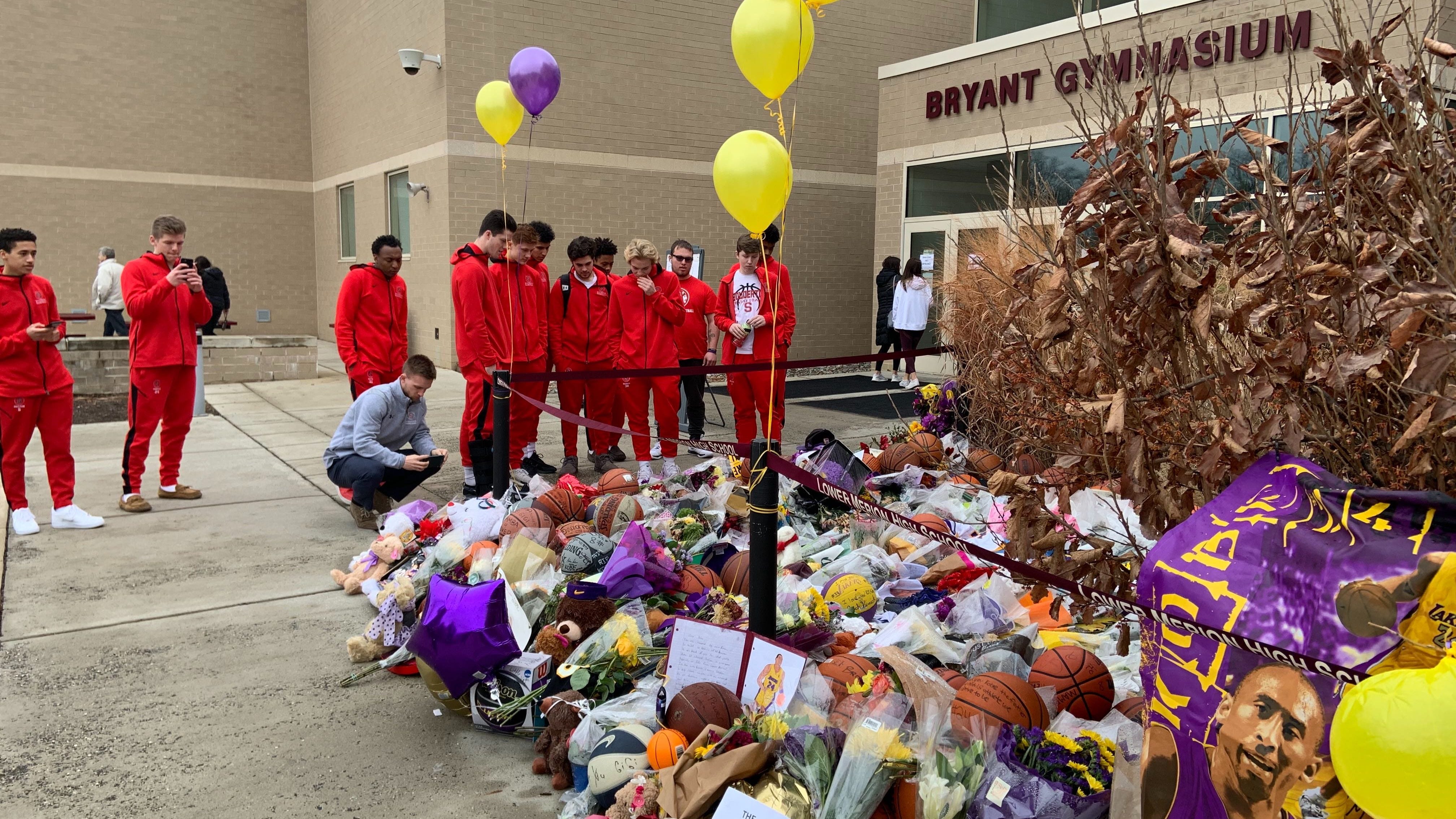 Nearly 2,000 people pay tribute to Kobe Bryant at Lower Merion High School
