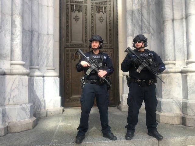 St. Patrick's NYPD police Easter