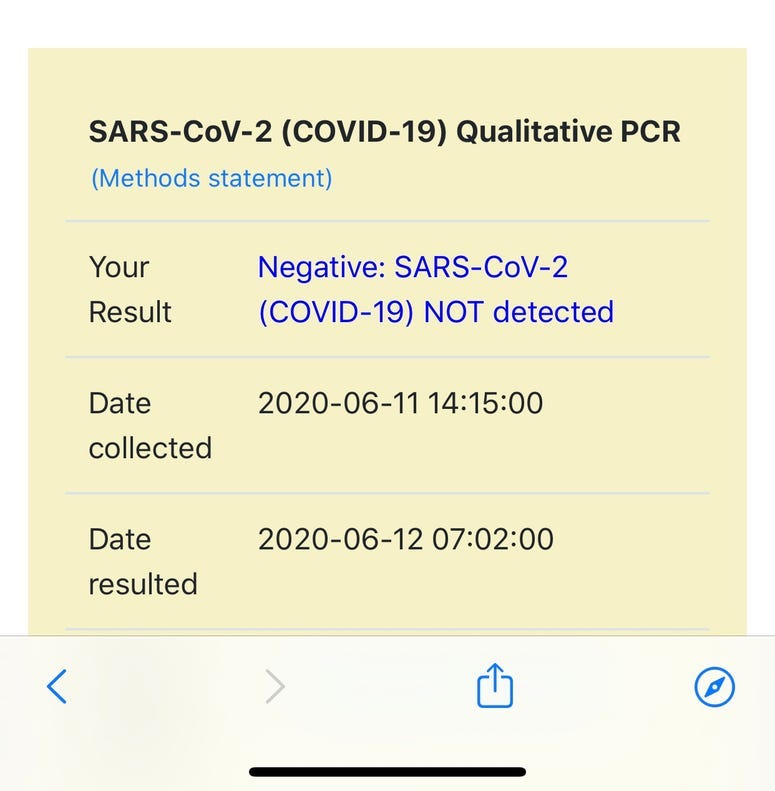 Test results