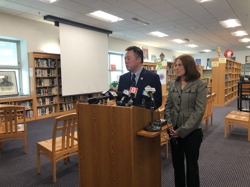 Attorney General William Tong in Hillhouse High School, New Haven
