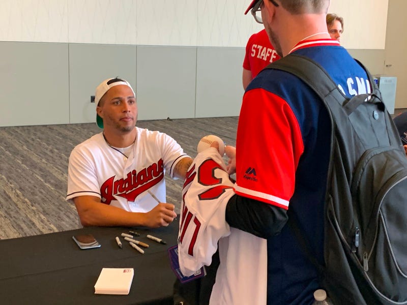 Leonys Martin participated in multiple autograph sessions