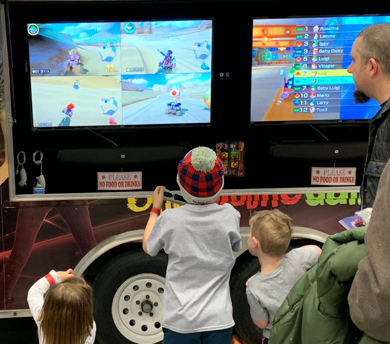 They had Mario Kart for the kids