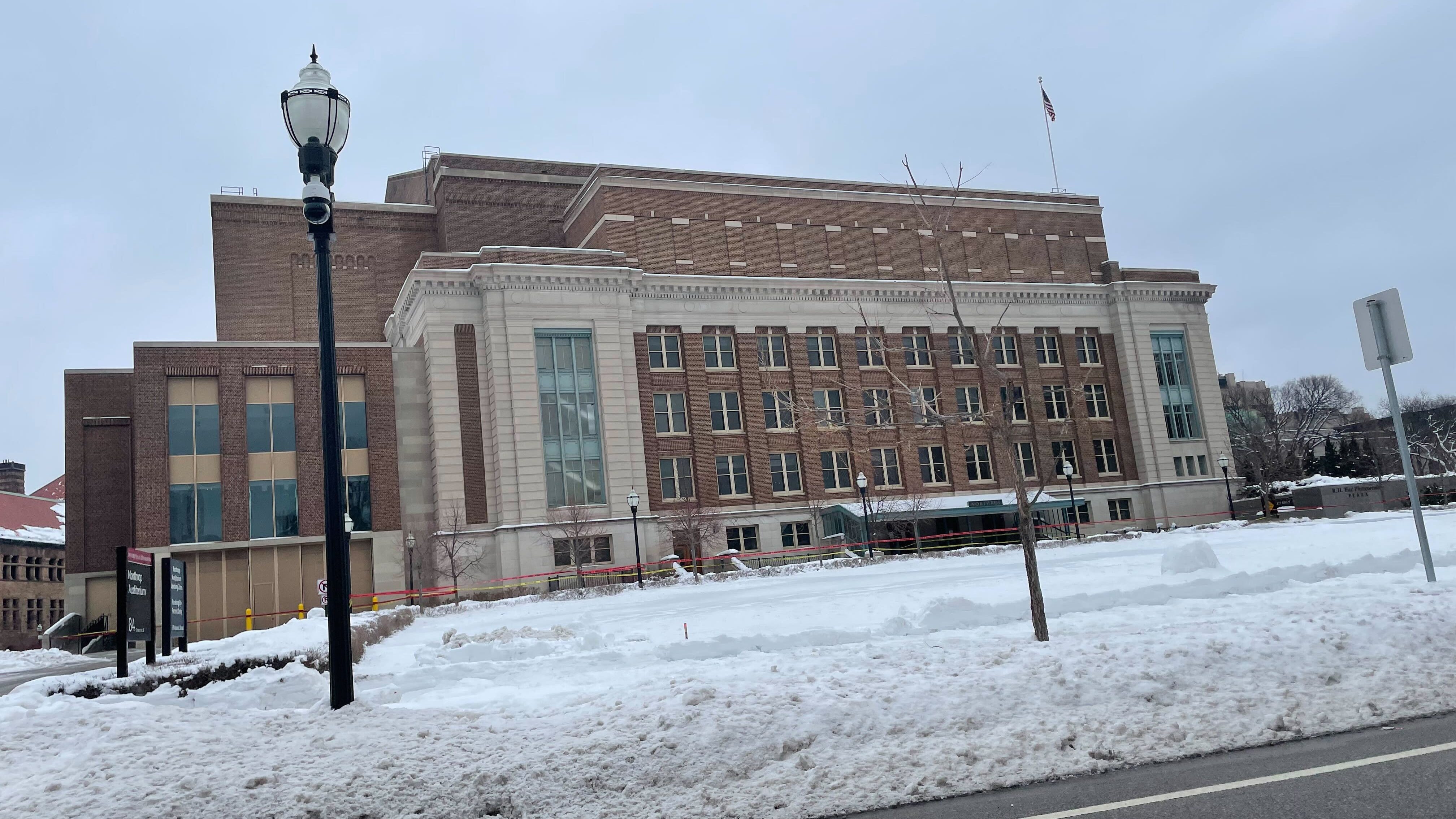 Part of the roof collapses at Northrop Auditorium on the U of M Campus