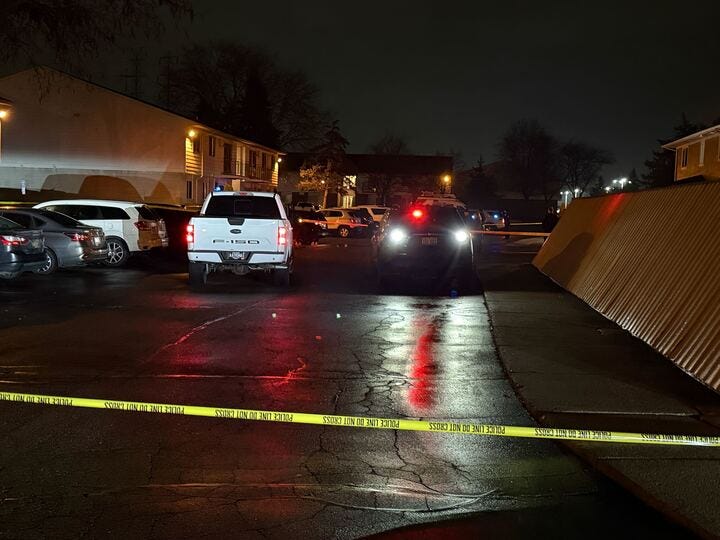 Trenton and Michigan State Police investigate officer involved shooting.